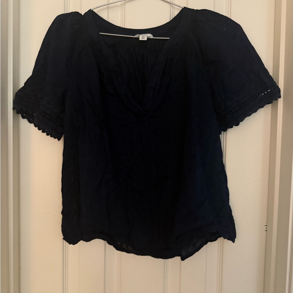 Crown & Ivy Navy Women's Top